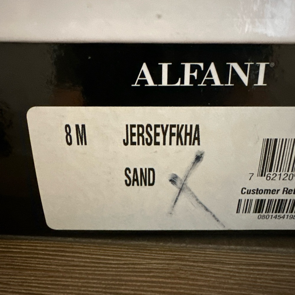 Alfani Jersey‎ Cork Wedge Gold Reptile Pattern Strappy Sandals Shoes Size 8M - Picture 5 of 11